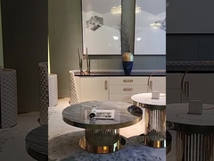 Aduana redonda de lujo moderna certificada de la mesa auxiliar de la mesa de centro del acero inoxidable 304