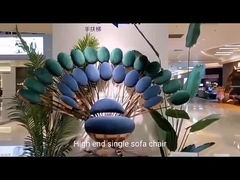 Sofá de lujo de Sofa Chair Classical Contemporary Light del diseño del pavo real solo solo