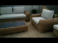Sistema al aire libre de lujo moderno tradicional de los muebles para la rota de mimbre Sofa Set del jardín del hotel