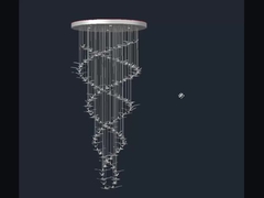 Iluminación personalizada en forma de hoja de metal Lobby del hotel lámparas de escalera de la lámpara principal de la lámpara