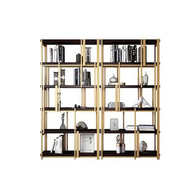 comprar Oro de acero inoxidable moderno de encargo del gabinete de exhibición del estante de los muebles del hotel online manufacture