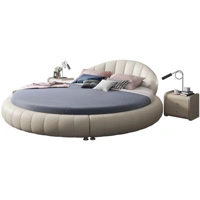 comprar Lujo los 2.2m atmosférico redondo de rey Bed los 2m del dormitorio del chalet de la cama del hotel de la tela online manufacture