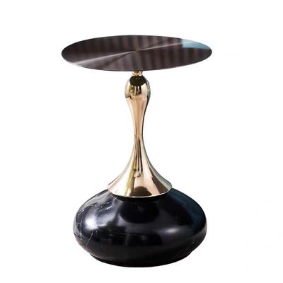 comprar Tabla de acero inoxidable de oro de los muebles del hotel con la placa baja redonda preciosa de la roca online manufacture