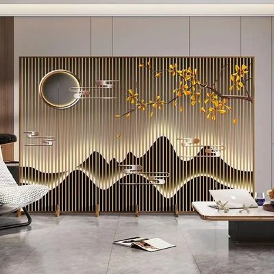 comprar El metal de acero inoxidable del titanio de la pared de división de la pantalla ahuecó hacia fuera la pantalla del tabique online manufacture
