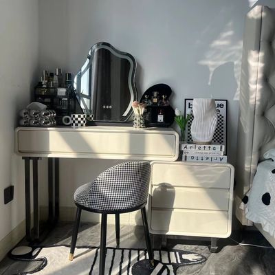 Buen precio Tabla moderna de la vanidad del maquillaje del gabinete del compartimiento de almacenamiento del tocador del hotel en línea