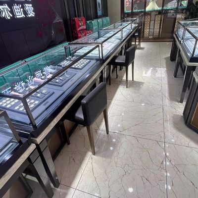 comprar Gabinetes de exhibición de gama alta del moho de exhibición de los gabinetes de la alameda de lujo anti del hardware online manufacture