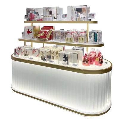 comprar Centro comercial cosmético de las vitrinas del moho de la moda de exhibición de los gabinetes del escaparate de lujo anti del hardware online manufacture