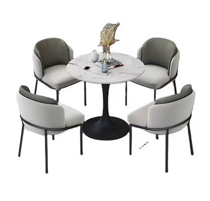 comprar Sistema italiano de Art Round Hotel Coffee Table del hierro de placa de la roca online manufacture