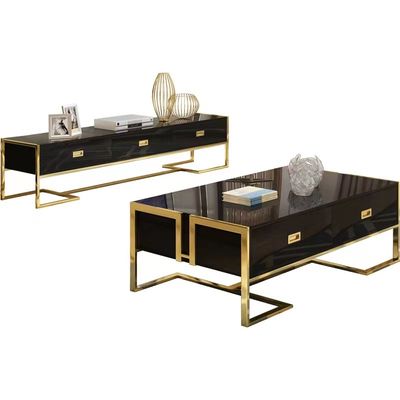 comprar Combinación de acero inoxidable de lujo ligera moderna del gabinete del tocador TV de la laca online manufacture