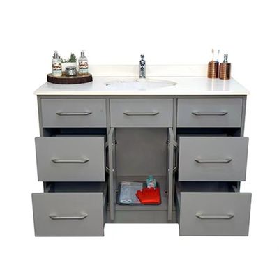 comprar Faceta de mármol de la habitación de los gabinetes del cuarto de baño de los gabinetes modernos económicos de la vanidad online manufacture