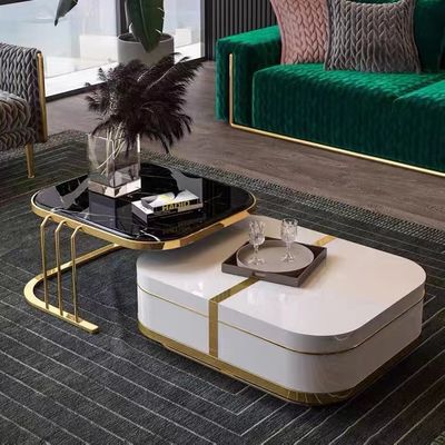 comprar Mesa de centro de lujo de mármol moderna de encargo del hotel con almacenamiento ocultado online manufacture
