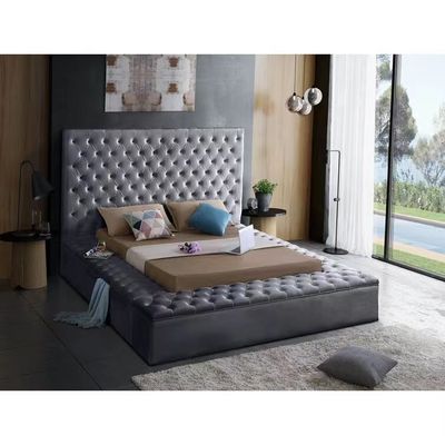 comprar Rey de lujo de cuero moderno Bed del dormitorio de la cama matrimonial 1,8 del dormitorio del hotel del amo de la cama online manufacture