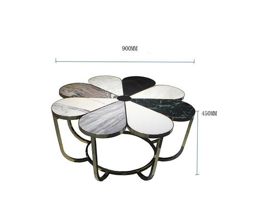 comprar Tabla de té de mármol de la flor de la forma del hotel del pasillo de los muebles del ocio nórdico del metal online manufacture