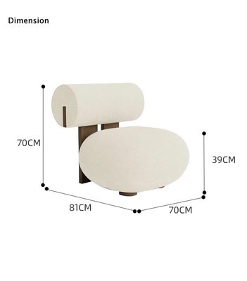 Buen precio Muebles de hotel de lujo ligero Sala de estar creativa Sofá perezoso individual de madera maciza en línea