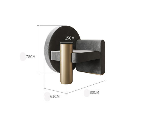 comprar Sillón creativo del metal del terciopelo de la recepción de los muebles del pasillo del hotel de la moda online manufacture
