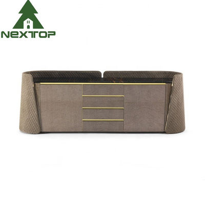 comprar Juego de soporte de TV de 75 pulgadas, muebles de habitación de lujo de Metal moderno, armario de almacenamiento superior de mármol online manufacture