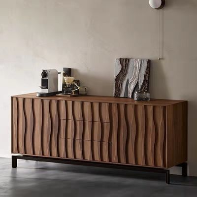 comprar Cabinet de almacenamiento de alta gama de nuez negra Comedor Acolchado Antiguo estilo vintage online manufacture