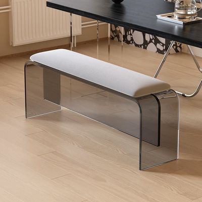 comprar Banquillo transparente suspendido de acrílico Salón de estar Puerta de zapatos Banquillo de comedor online manufacture