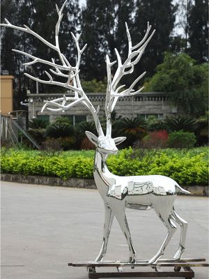 comprar Decoración del hotel ciervo espejo de acero inoxidable escultura jardín jardín escénico jardín parque online manufacture