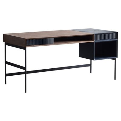 comprar Walnut estudio escritorio de computadora con silla para hotel estudio oficina en casa online manufacture