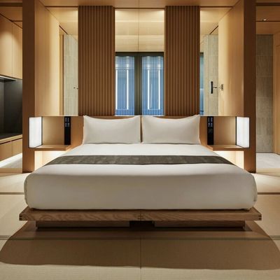 Buen precio Interior moderno Star Hotel Logs Muebles de madera sólida personalizados en línea