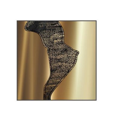 comprar Custom Golden Premium Plaza de la pared de arte de la entrada del hotel de la decoración de metal pintura mural online manufacture