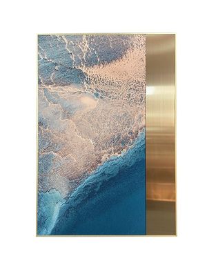 Buen precio Pintura de piedra arenisca de acero inoxidable Pintura colgante de entrada para espacios de lujo en línea