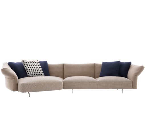 Buen precio Habitación de hotel de tela moderna simple esquina de combinación de sofá curvado en línea