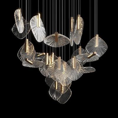 comprar Extra-estándar personalizado para toda la casa lámpara de cristal de cristal Disco de metal pieza de arte luces online manufacture