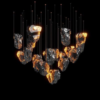 Buen precio Rocas volcánicas de cristal Gran candelabro Salón espacial comercial Villa residencial en línea