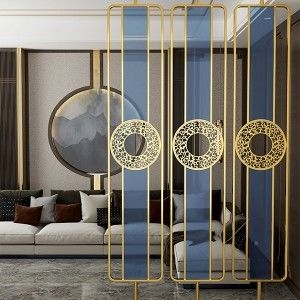 comprar Decoración de hoteles Moderno minimalista Decoración de interiores Pantalla de acero inoxidable online manufacture