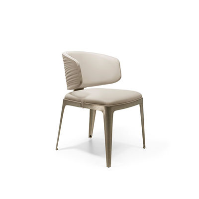 comprar Hotel Restaurante Luz de lujo silla de comedor de cuero de acero inoxidable online manufacture