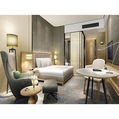 OEM de madera del ODM de la cama del dormitorio del hotel de la tapicería de los muebles del hotel de lujo de la estrella