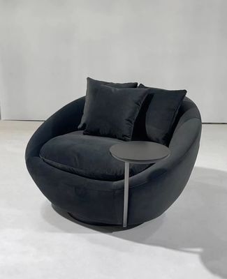 Hotel casero del chalet del OEM del ODM que gira a Sofa Chair With Tray