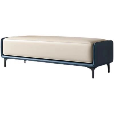 Buen precio Taburete de cuero de lujo de encargo del extremo de la cama del diseño de Ottoman del escabel para el dormitorio del hotel en línea