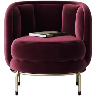Silla de cena a solas fucsia de lujo de los muebles del dormitorio del hotel del terciopelo