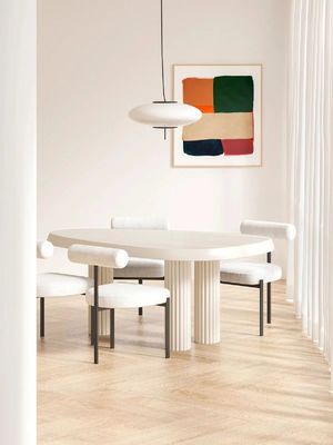 La mesa de centro irregular creativa del hotel del color claro fijó 4 6 Seater