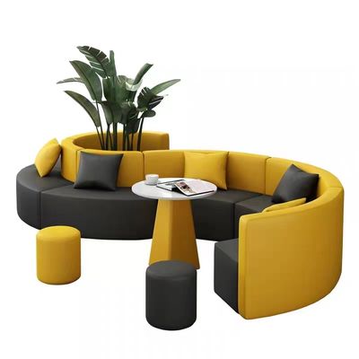 Sofá moderno de lujo del salón de la oficina del arco del sitio S de Sofa Hotel Lobby Public Reception de madera sólida