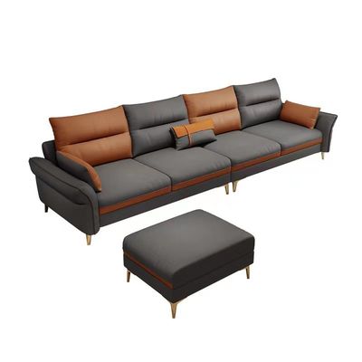 Cuero de lujo moderno Sofa Sophisticated Craftsman de la sala de estar del hotel