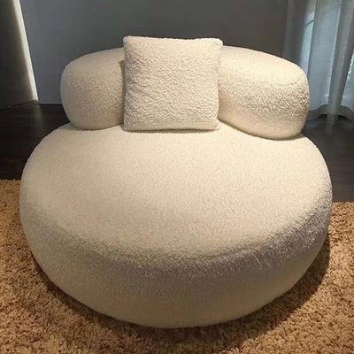 Paño grueso y suave redondo de Sofa Bedroom Hotel Modern Lamb del Banquette de la sala de estar alrededor del sofá de Seat