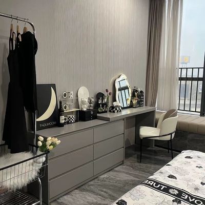 Tocador de lujo de la tabla moderna del maquillaje de la placa de la roca con el dormitorio del hotel de los cajones