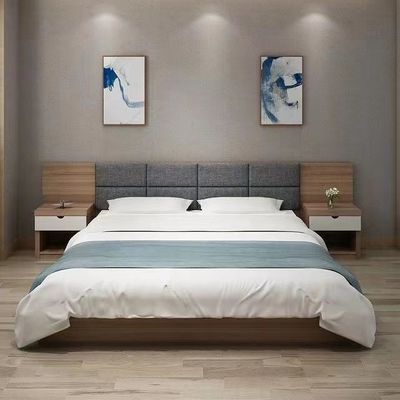 Cama suave del roble de la cama matrimonial del dormitorio sólido blanco de lujo clásico del hotel