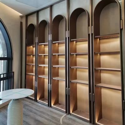 Buen precio Habitación integrada de encargo de acero inoxidable moderna de los gabinetes de la habitación que moldea en línea