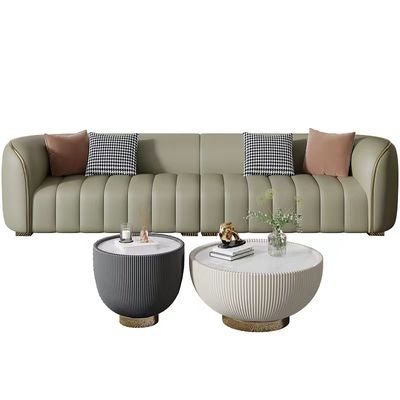 Sala de estar verde clara de cuero del chalet de Sofa Nordic Sofa Bed Hotel de la llave del piano