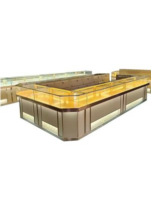 Decoración de tienda modificada para requisitos particulares de lujo moderna de los gabinetes de exhibición del ODM del OEM