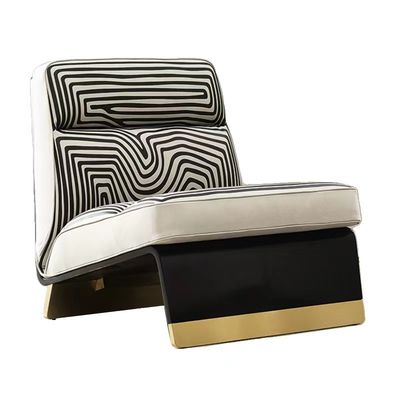 Silla de encargo de Sofa Bed With Metal Leisure de la textura blanca negra