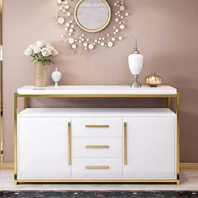 Buen precio Arreglo para requisitos particulares de acero inoxidable de la pintura del gabinete de mármol moderno del aparador en línea