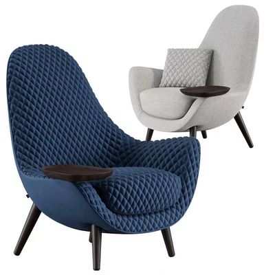 Bandeja de té de Borgoña Diamond Grid Living Room Fabric Sofa Chair With Stainless Steel