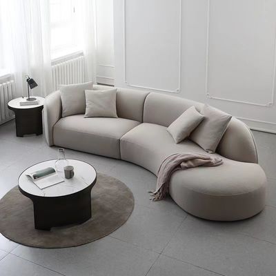Sofá seccional modular curvado de lujo de la luna de la recepción de los muebles del pasillo del hotel