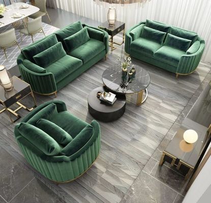Pasillo Sofa Set Combination Modern Velvet Sofa Chair